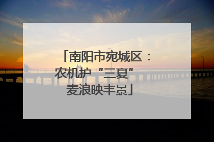 南阳市宛城区：农机护“三夏” 麦浪映丰景