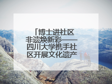 博士进社区 非遗焕新彩——四川大学携手社区开展文化遗产日特别活动