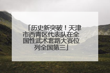 历史新突破！天津市西青区代表队在全国性武术套路大赛位列全国第三