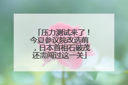压力测试来了！今夏参议院改选前，日本首相石破茂还需闯过这一关