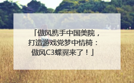 傲风携手中国美院，打造游戏党梦中情椅：傲风C3蝶翼来了！