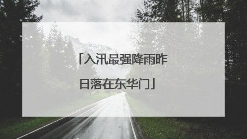 入汛最强降雨昨日落在东华门