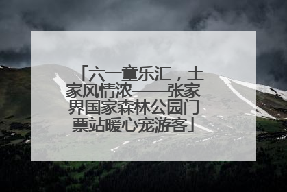 六一童乐汇，土家风情浓——张家界国家森林公园门票站暖心宠游客