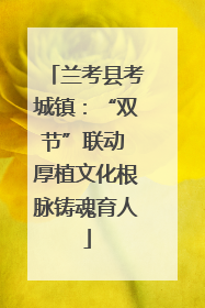 兰考县考城镇：“双节”联动 厚植文化根脉铸魂育人