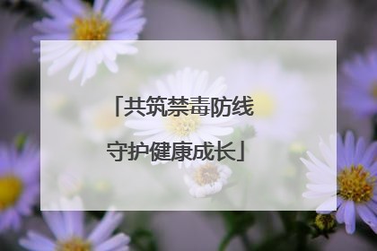 共筑禁毒防线 守护健康成长