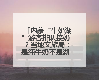 内蒙“牛奶湖”游客排队接奶？当地文旅局：是纯牛奶不是湖水，可放心喝