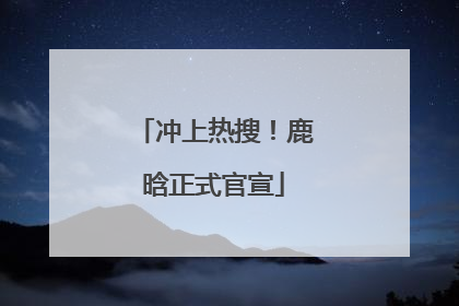 冲上热搜！鹿晗正式官宣