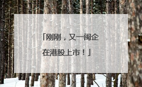 刚刚，又一闽企在港股上市！