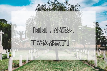 刚刚，孙颖莎、王楚钦都赢了