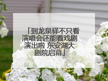 到龙泉驿不只看演唱会还能看戏剧演出啦 东安湖大剧院启幕