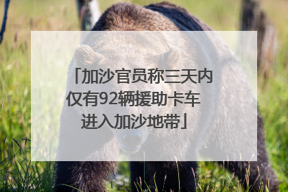 加沙官员称三天内仅有92辆援助卡车进入加沙地带