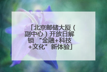 北京邮储大厦（副中心）开放日解锁 “金融+科技+文化”新体验