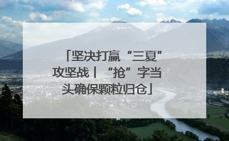 坚决打赢“三夏”攻坚战丨“抢”字当头确保颗粒归仓