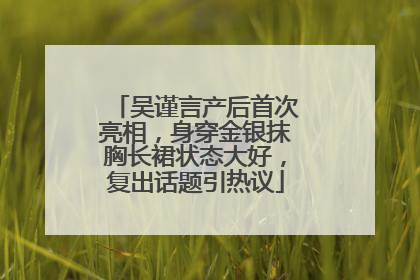 吴谨言产后首次亮相，身穿金银抹胸长裙状态大好，复出话题引热议