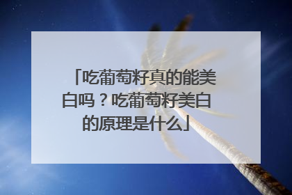 吃葡萄籽真的能美白吗？吃葡萄籽美白的原理是什么