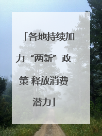 各地持续加力“两新”政策 释放消费潜力