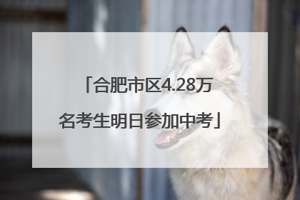 合肥市区4.28万名考生明日参加中考