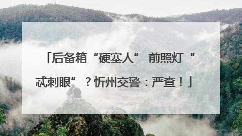 后备箱“硬塞人” 前照灯“忒刺眼”？忻州交警：严查！