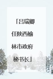 吕瑞卿任陕西榆林市政府秘书长