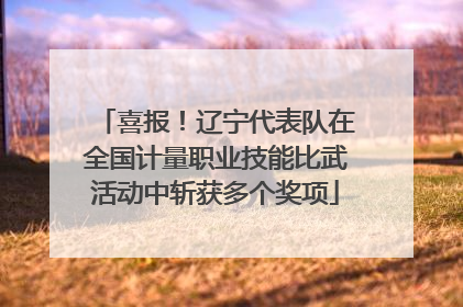 喜报！辽宁代表队在全国计量职业技能比武活动中斩获多个奖项