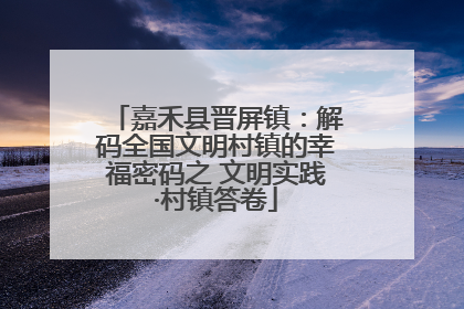 嘉禾县晋屏镇：解码全国文明村镇的幸福密码之 文明实践·村镇答卷