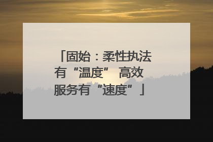 固始：柔性执法有“温度” 高效服务有“速度”