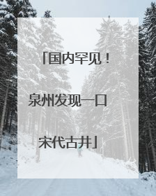 国内罕见！泉州发现一口宋代古井