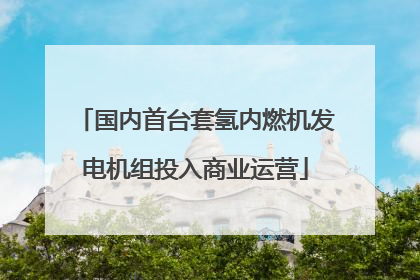 国内首台套氢内燃机发电机组投入商业运营