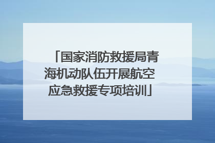国家消防救援局青海机动队伍开展航空应急救援专项培训