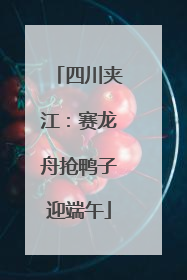 四川夹江：赛龙舟抢鸭子迎端午