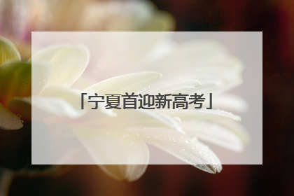 宁夏首迎新高考