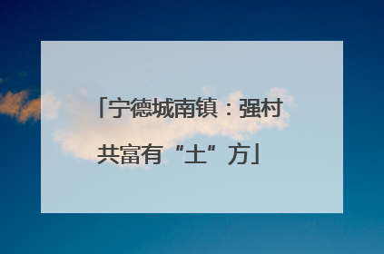 宁德城南镇：强村共富有“土”方