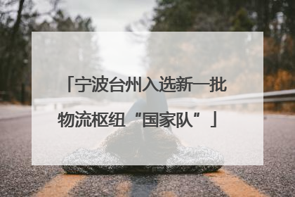 宁波台州入选新一批物流枢纽“国家队”