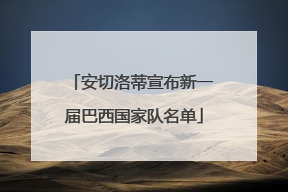 安切洛蒂宣布新一届巴西国家队名单