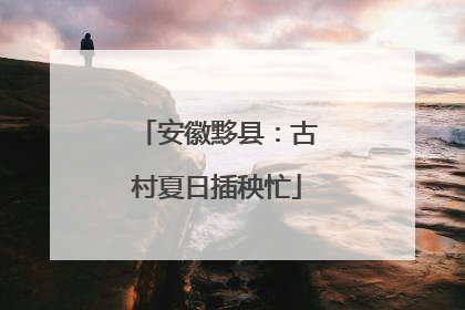 安徽黟县：古村夏日插秧忙