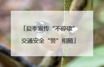 夏季宣传“不停歇” 交通安全“警”相随