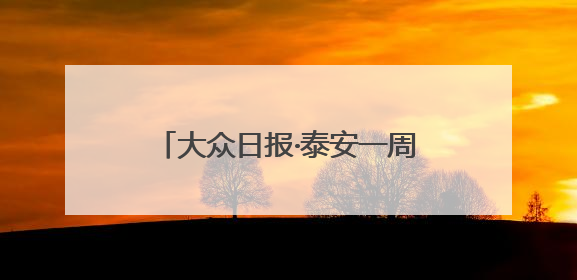 大众日报·泰安一周：泰安港“三改二”2000吨大船可通江达海上头版，泰安房产服务改革经验全省推广