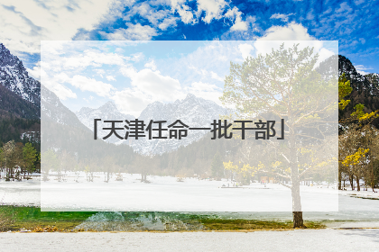 天津任命一批干部