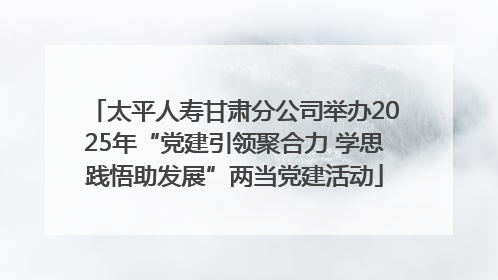 太平人寿甘肃分公司举办2025年“党建引领聚合力 学思践悟助发展”两当党建活动