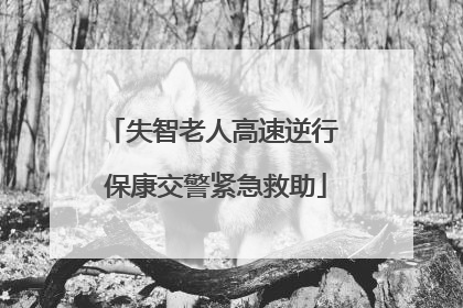 失智老人高速逆行 保康交警紧急救助