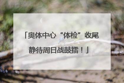 奥体中心“体检”收尾 静待周日战鼓擂！