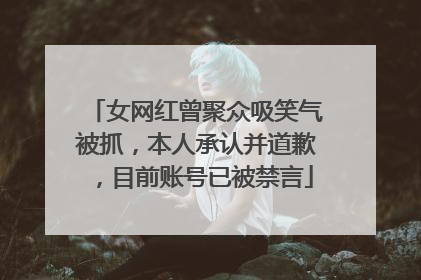女网红曾聚众吸笑气被抓，本人承认并道歉，目前账号已被禁言