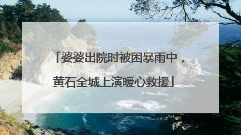 婆婆出院时被困暴雨中，黄石全城上演暖心救援