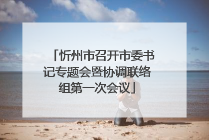 忻州市召开市委书记专题会暨协调联络组第一次会议