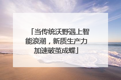 当传统沃野遇上智能浪潮，新质生产力加速破茧成蝶