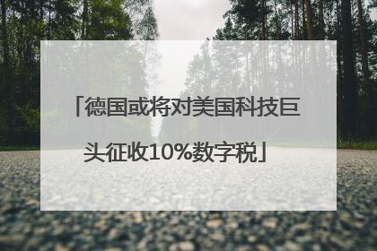 德国或将对美国科技巨头征收10%数字税