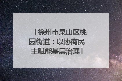 徐州市泉山区桃园街道：以协商民主赋能基层治理