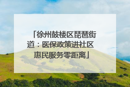 徐州鼓楼区琵琶街道：医保政策进社区 惠民服务零距离