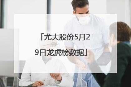 尤夫股份5月29日龙虎榜数据