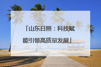 山东日照：科技赋能引领高质量发展